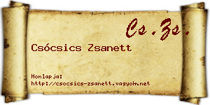 Csócsics Zsanett névjegykártya